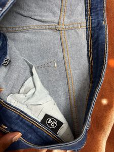 Blue Distressed Denim Jeans