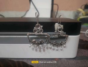 New Silver Tone Elephant Drop Earrings