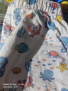 Baby Pure Cotton Banyan And Pant Set