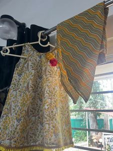 Floral Print Kurta Dhoti Set