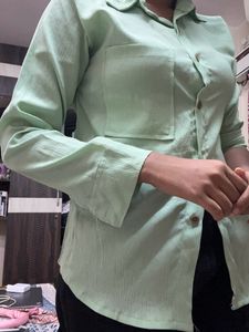 Green Textures Oversized Shirt