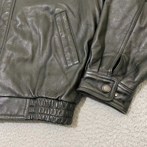 Vintage Leather Bomber Jacket