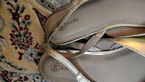 Gold Pointed Toe Flats