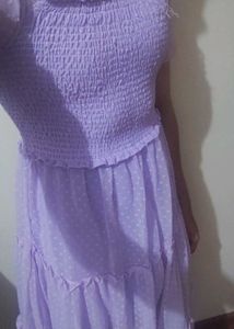 Lavender Tiered Midi Dress