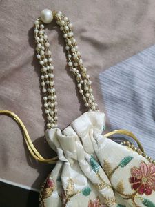 Floral Embroidered Potli Bag