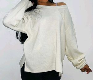 Cozy White Pullover Sweater