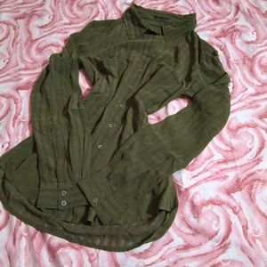 Sheer Olive Shirt