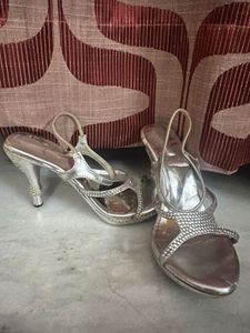 Sparkly Silver Heels
