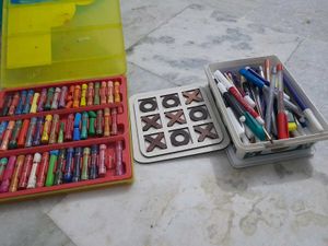 Oil Pastels And Sketch Pens ,game