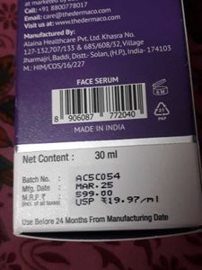 The Derma Co 10% Niacinamide Face Serum with 2% Zi