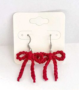Crochet Handmade Bow Earrings