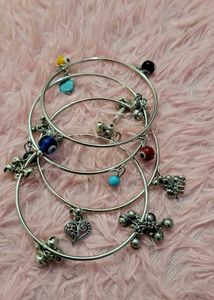 Charm Bangle And (Free Bracelet)