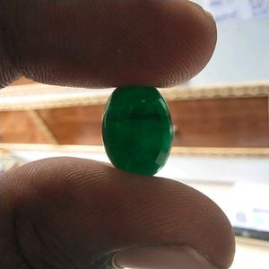 SSGTL7.60 CTS  natural Zambian green emrald Panna