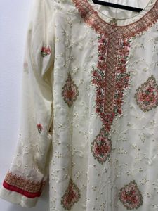 Off-White Pakistani Pant Suit Set