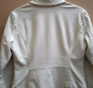 Stylish White Moto Jacket