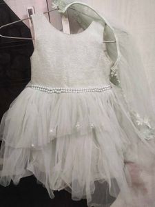 Beautiful Sparkle With Beads Green Frock