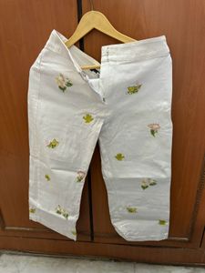 White Party Wear Work Capry