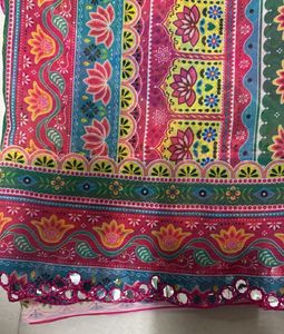Multi colour bandhani saree