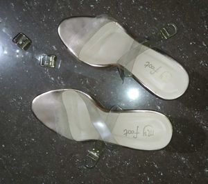 Transparent Rose Gold Heels