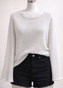 beige Knit Long Sleeve Top