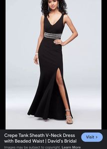 Elegant Black Rhinestone Dress Back Net