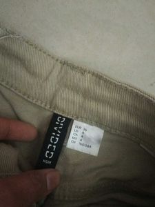 Beige Wide Leg Pants