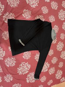 Korean style black checkered top!