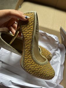 Golden Bridal Heels. Will Fit Size 38-39