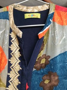 Red, Blue And Multicolored Long Kurti