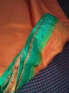 Orange &amp; Green Saree