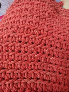 Red Crochet Rug (Pure Cotton)