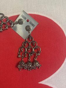 Silver Jhumka Earrings