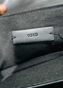 Imported Mango Black Suede Chain Bag