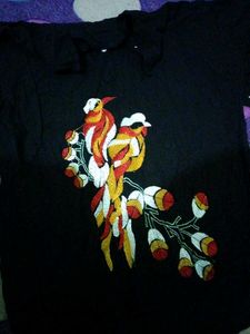 Embroidered Bird Detail Top