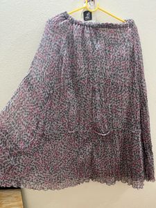 Leopard Print Ruffle Skirt