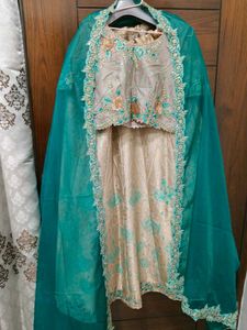 Lehenga Crop Blouse With Chunni