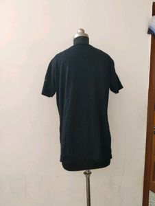Casual Black plus size T-Shirt