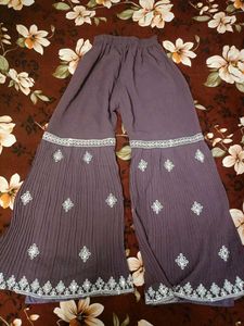 Embroidered Mauve Tunic Top