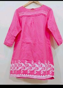 Global Desi Short Anarkali Style Cotton Kurta XL