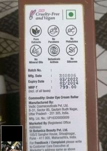 St Botanica Caffeine Under Eye Cream Roller