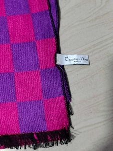 Christian Dior Scarf Shawl DD Logo Wrap Stole Muff