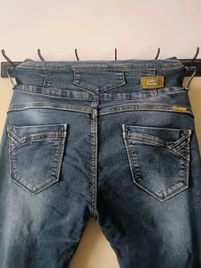 Shaded Blue Three Buttoned Jeans
