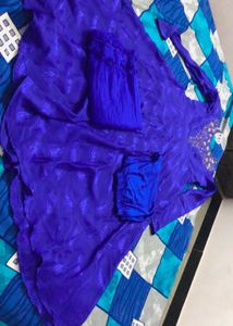 Royal Blue Dress Dupatta With Pant