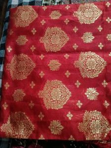 Red & Gold Dress Material