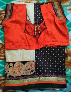 Chanderi Silk Saree With Blouse