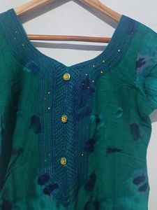 Tie-Dye Tailored Stiched Kurta