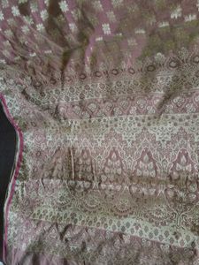 Brown Banarasi Silk Fabric