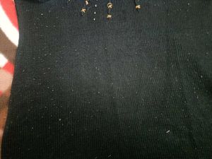 Black Long Sweater In XL Size For Women