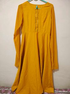 Yellow Anarkali Suit with Dupatta