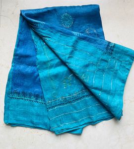 Paper Silk Blue Saree